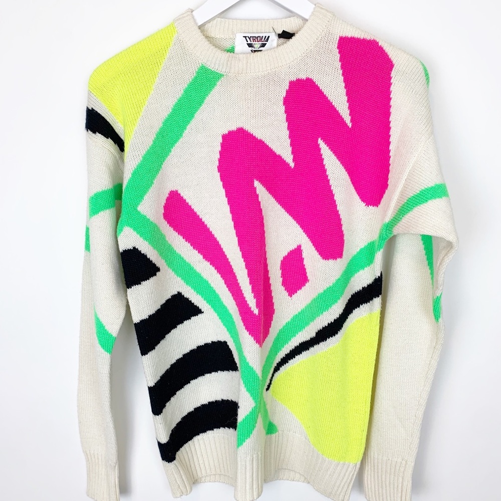 Vintage Tyrolla by Head 80’s Neon Abstract Sweater